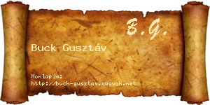 Buck Gusztáv névjegykártya